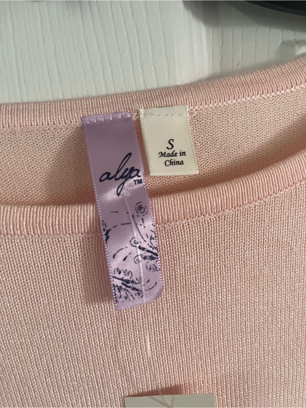 NWT Francesca's Collections Knit Ruffle Dress Blush Pink size small - Picture 7 of 8